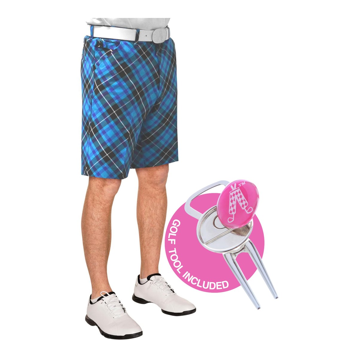 Blue Plaid Trews Shorts